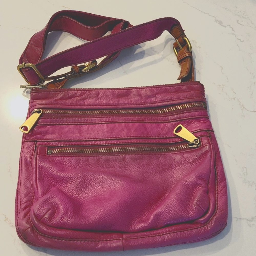 FOSSIL LEATHER CROSSBODY BAG - Picture 3 of 11